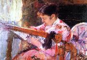 Mary Cassatt Lydia at the Tapestry Loom oil painting reproduction